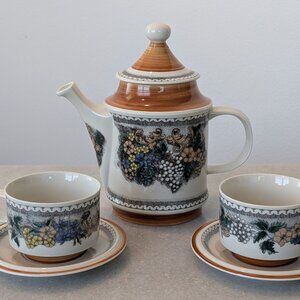 Goebel Burgund Oeslauer Manufaktur Bavaria: Teapot Set